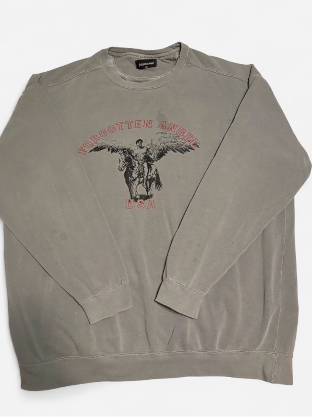 USA Graphic Crewneck Sweatshirt - Taupe